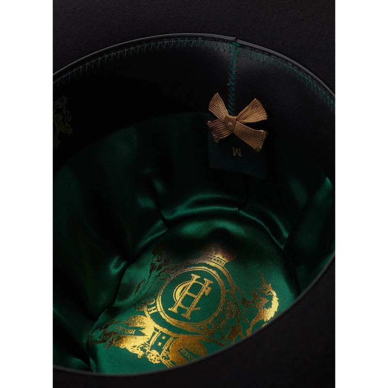 Holland Cooper Trilby Hat Gold Feather - Black-4